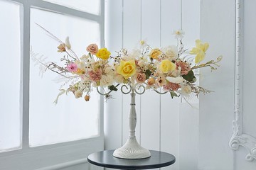 婚禮佈置-黃白色系