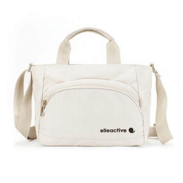 【ELLE Active】活力隨行系列-手提側背包/斜背包-米白色