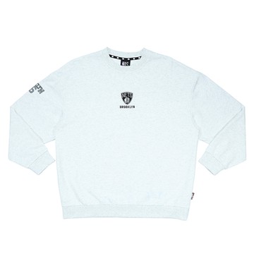 NBA 長袖T恤 運動休閒上衣 淺灰色 中性款 35551007 11 noB56