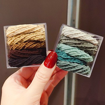 高彈力無接縫橡皮筋女扎頭耐用丸子發圈頭飾不傷發顏值頭繩簡約