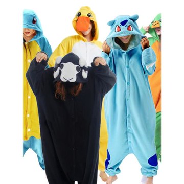 COS演出卡通動物動漫可達鴨杰尼龜妙蛙種子噴火龍成人派對表演服