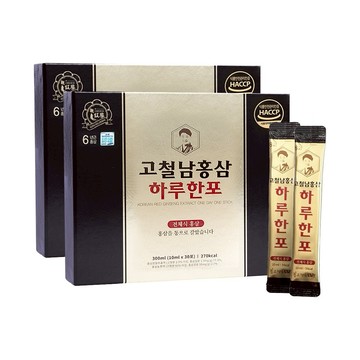 【高鐵男】高麗紅蔘黃金飲/人蔘飲30入x2盒(韓國原裝/附提袋/台灣總代理公司貨)