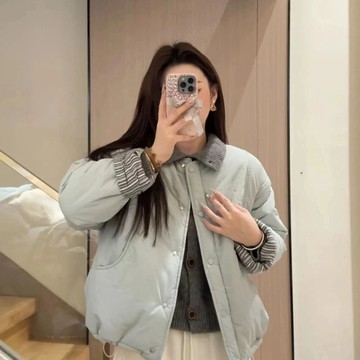 特價出清 韓國 羊羔毛棉服 羊羔毛外套 棉外套 棉服 冬季新款韓版寬鬆百搭圓領棉服外套韓系穿搭加厚保暖棉衣