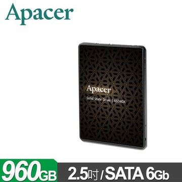Apacer 宇瞻 AS340X 960GB 2.5时 SATA SSD