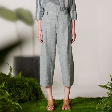 INDIGO細橫紋口袋八分褲