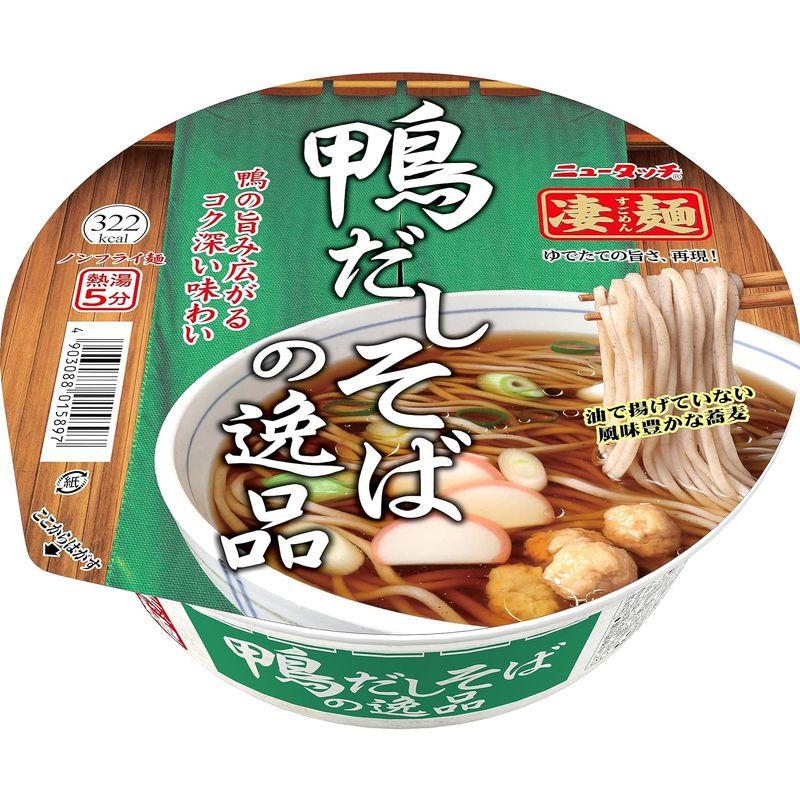 ヤマダイ ニュータッチ 凄麺 鴨だしそばの逸品 117g ×12個