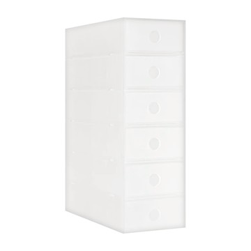 品屋 6小抽屜自由收納盒 24 x 10.8 x 32 cm 磨砂材質  豎B款  1個