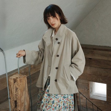 系帶短風衣|外套|兩色|春款|Sora-2056