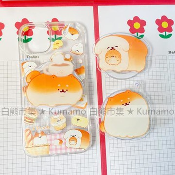 適用iphone16promax蘋果16手機殼MagSafe磁吸14支架13透明12日系15吐司面包柴犬小狗ins可愛11無線充電保護套