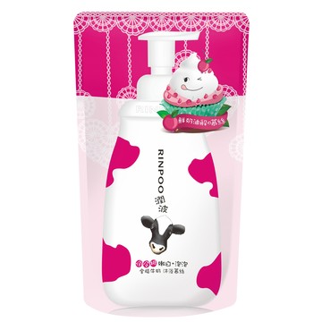 潤波 全脂牛奶嫩白沐浴慕絲700ml (補充包)