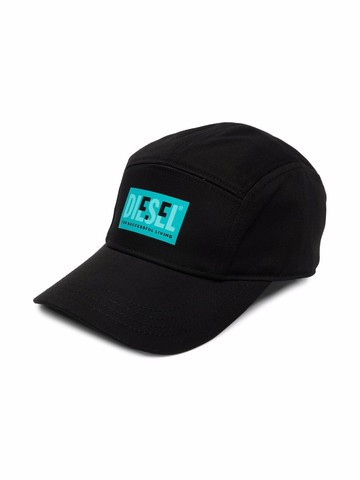 Diesel Kids - FSL logo-patch cap - kids - Cotton - 56 cm - Black