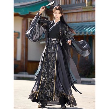 (免運)新款原創滄溟男裝中國風古裝仙俠暗黑炫酷齊腰男女交領披風