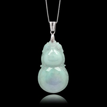 【正佳珠寶】翡翠 芙蓉紫羅蘭 葫蘆吊墜 天然A貨翡翠 翡翠吊墜