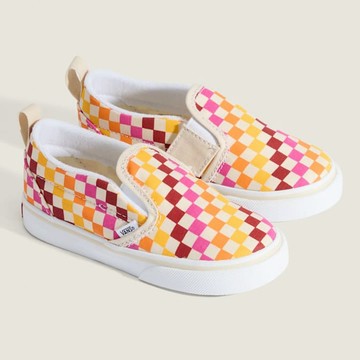 Slip-On V 小童款彩色棋盤格滑板鞋