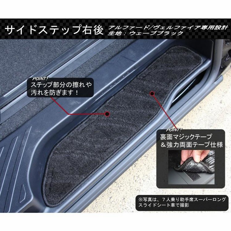 トヨタ アルファード ヴェルファイア 30系 サイドステップマット