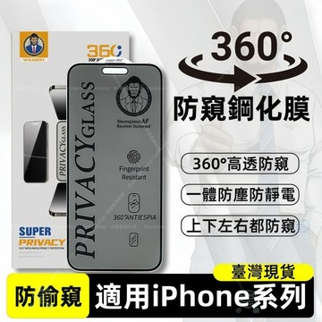 人頭猩360°防窺 玻璃貼 防爆膜 適用 蘋果 iPhone 18 17 16 15 14 14 13 Pro Max