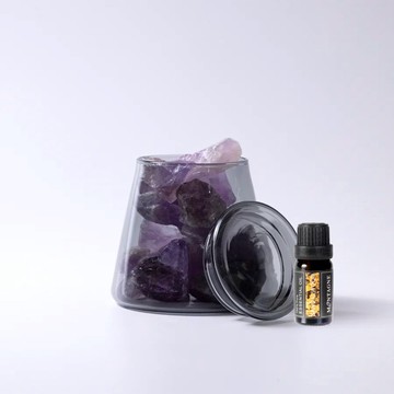 【Montagne】紫水晶｜富士山晶礦杯鍍色款（贈杯蓋）｜檀香10ml _廠商直送