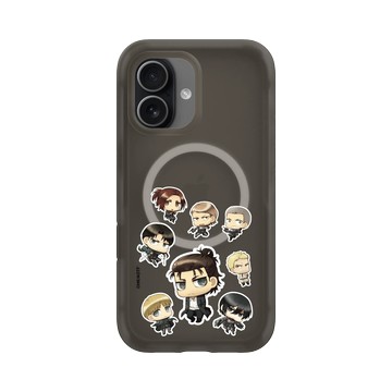 iPhone 17 AirX 本質黑 - 進擊的巨人 Attack On Titan -S4 - Q版角色大集合