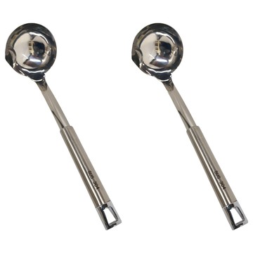 不鏽鋼隔油湯勺 Set 304不鏽鋼材質 2入組  34 x 8.5cm  1組