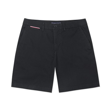 TOMMY 熱銷刺繡Logo休閒短褲-黑色