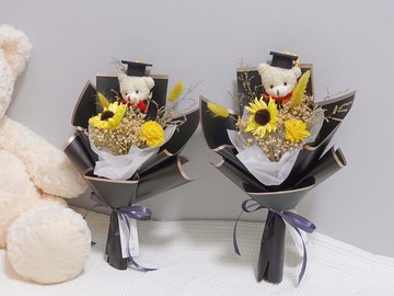畢業小熊花束款 畢業花束