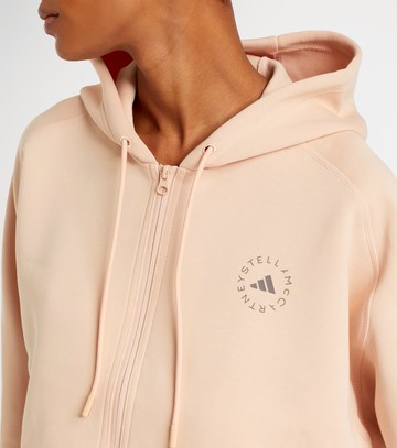 Adidas by Stella McCartney Cropped cotton-blend hoodie