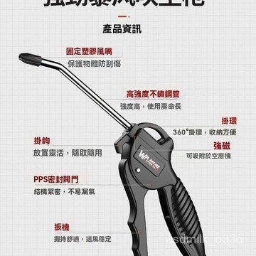 高壓吹塵槍 吹氣槍 除塵吹灰槍 氣泵 貨車打氣吹風槍 清洗氣動工具 
 96ZI