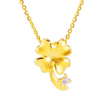 幸運時分-幸運草黃金墜