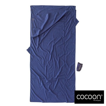 【COCOON】旅行睡袋內套-單人『藏藍』ECT24XL 戶外 露營 登山 健行 睡袋 內套 蓄熱 保暖
