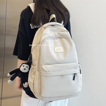 高中生書包男2026新款雙肩包高級感小眾尼龍純色初中女背包大容量