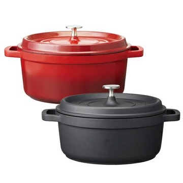 日本代購 Mannen 万年 gioia 雙耳湯鍋 24cm 法式燉鍋 鋁鍋 無水鍋 輕量 附蓋 附隔熱套 電磁爐可用