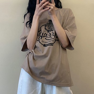 美式復古短袖t恤女夏季設計感小眾潮牌ins寬松oversize半袖上衣服