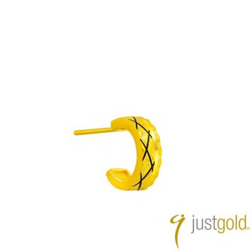 【Just Gold 鎮金店】稜合 TrioLink -映絆 黃金單耳耳環