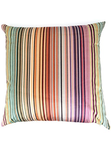Missoni Home - stripe-pattern cushion - unisex - Cotton/Cotton/Viscose/Modal - One Size - Green