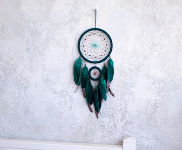 手工綠色捕夢網