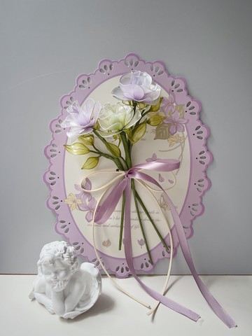 愛全奉全 樹脂玫瑰花飾 紫