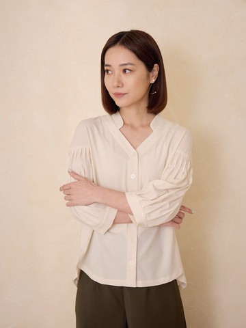 PINKOI ONLY 青楓翅果立體折紋襯衫-思念