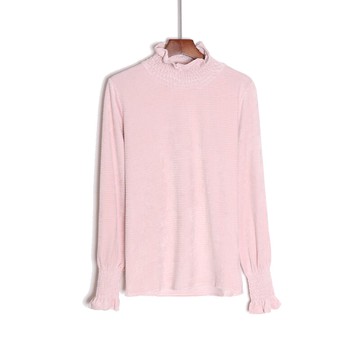 春秋季女裝長袖修身高領純色通勤打底衫T恤上衣服
