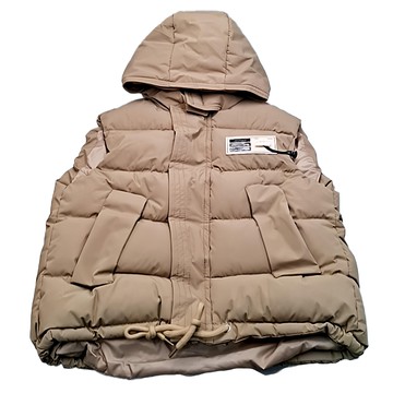 兒童秋冬羽絨棉背心 卡其色  130碼(建議115-125cm)  1件