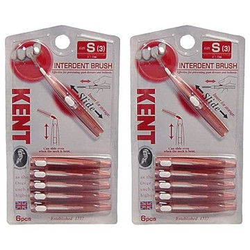 KENT. 齒間刷 可彎曲 伸縮收納  1.2mm  6支  2組