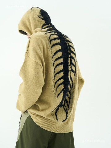 美式慵懶風毛衣男衛衣vibe國潮小眾設計感連帽高街休閑寬松針織衫鑫弘-衣錦男裝