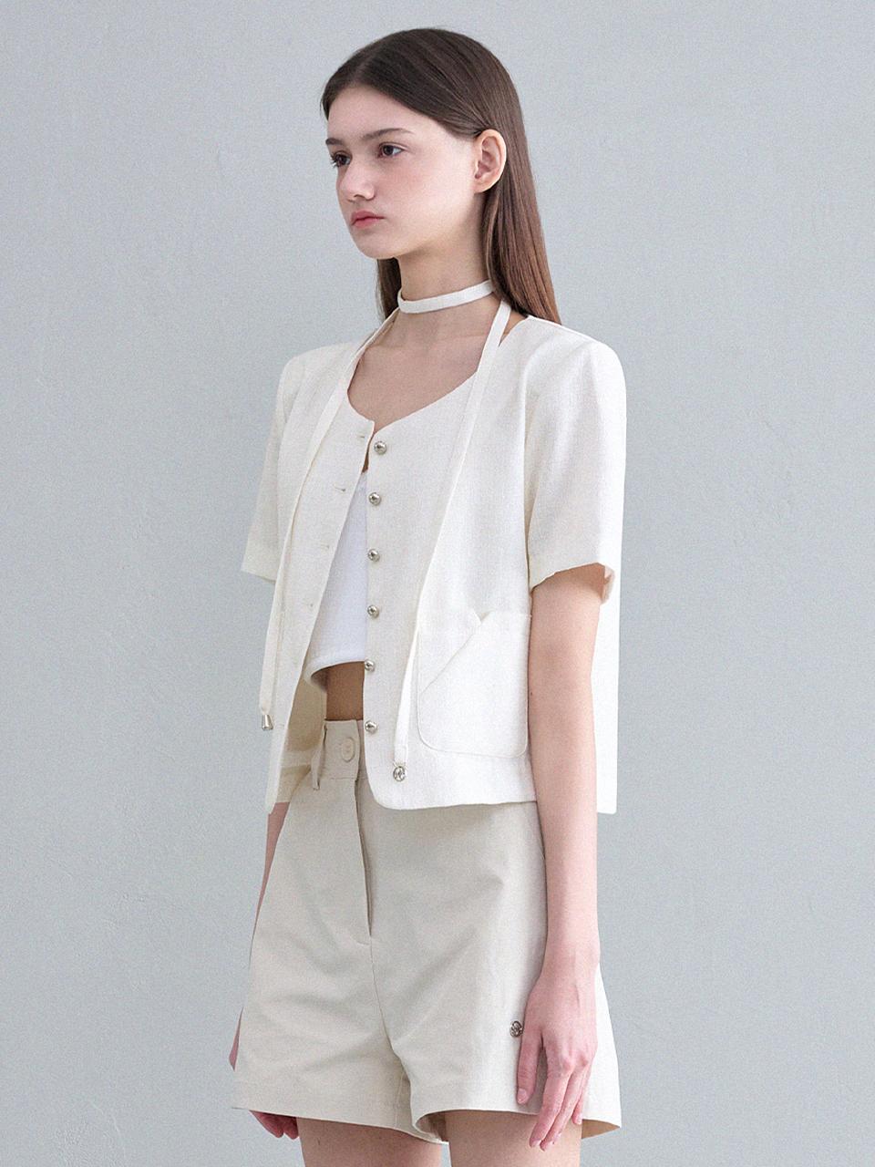 Darleen Tweed Tie Blazer