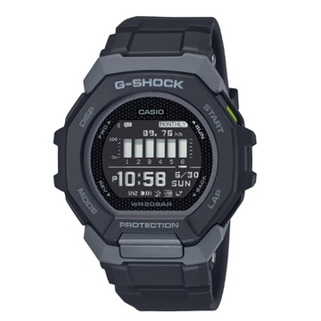 CASIO卡西歐  G-SHOCK G-SQUAD 藍芽 強悍運動型錶款 時尚黑 GBD-300-1_47.4mm