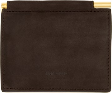 TOM FORD 棕色 Nubuck Folding Money Clip 卡包
