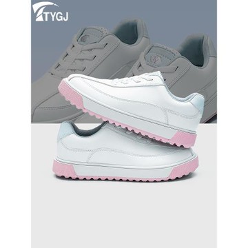 高爾夫女士球鞋防滑防水固定鞋釘白藍粉色彈力免系鞋帶運動鞋子