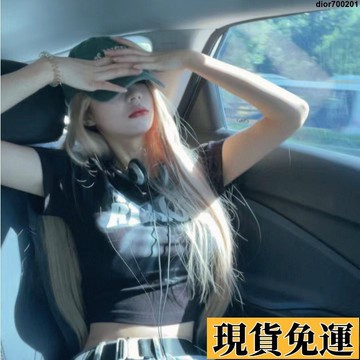 台灣限時熱賣 黑酷少女 短袖 短版上衣 歐美上衣 辣妹上衣 短袖衣服 短版T恤 露肚上衣 辣妹風 韓系衣服 夏季衣服