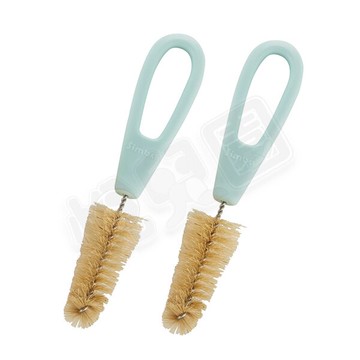 Simba 小獅王辛巴 豬毛奶嘴刷(2入)-粉綠【悅兒園婦幼生活館】