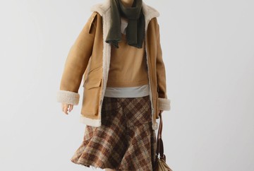 法式遊牧少女 嬉皮重工 皮毛一體仿麂皮絨外套