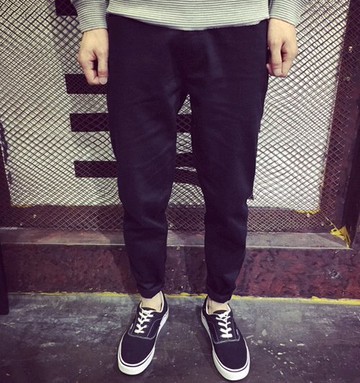 韓國 黑色 牛仔 素面 好料質 下殺 現貨 L一件