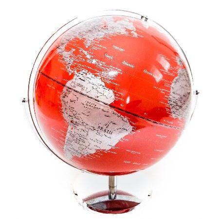 Red ＆ Silver Globe of The World 12インチ